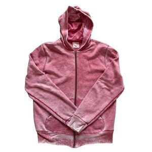 Splendid Men's Organic Cotton Full Zip Red Super Soft Hoodie Size Large